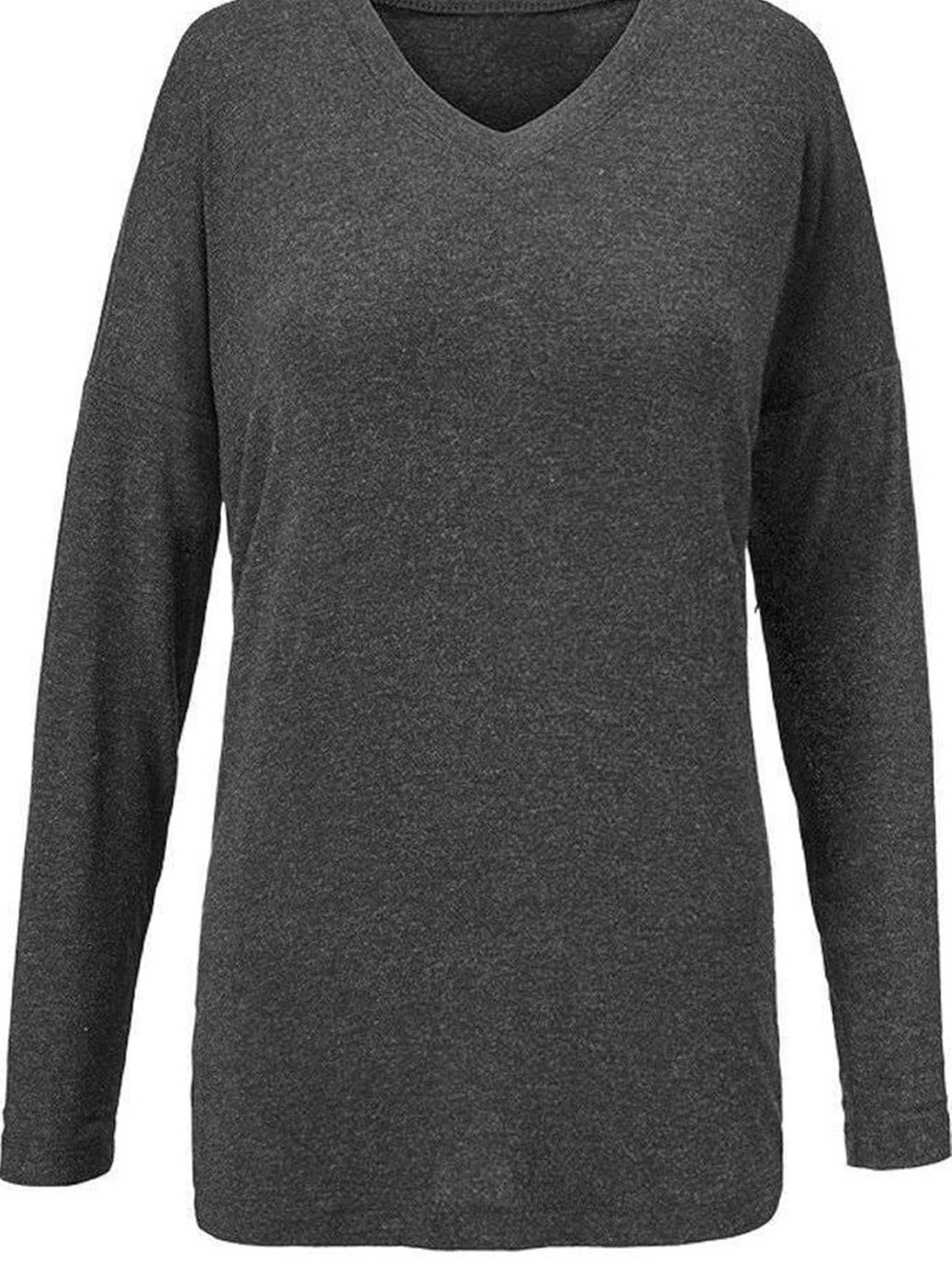 NWOT CAbi Heathered Black Serenity Tee